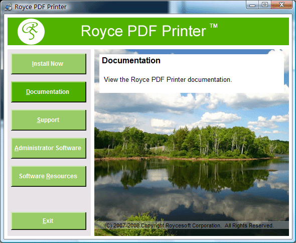 Royce PDF Printer screen shot